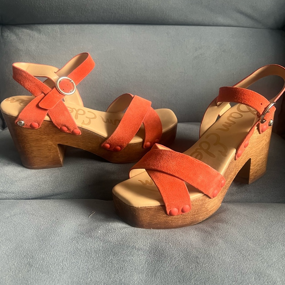 Orange Sam Edelman Platform Sandals